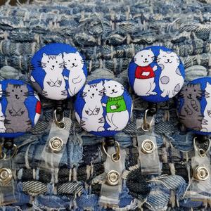 Cat Badge Reel for work or school IDs