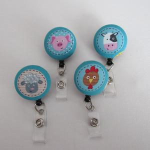 Farm animal badge reels