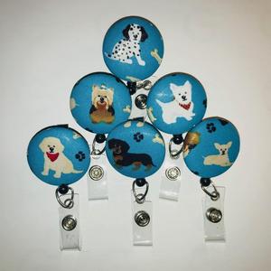 Dog badge reels for work or school IDs!