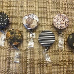 Black/Brown Badge Reels for work or school IDs!