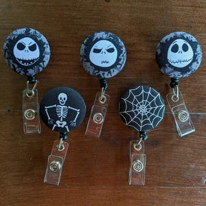 Black badge reels for work or school ID