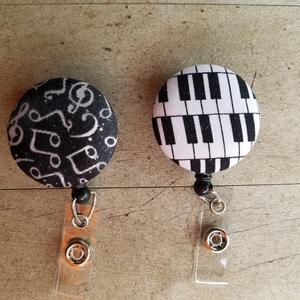 Music badge reel for work or school IDs