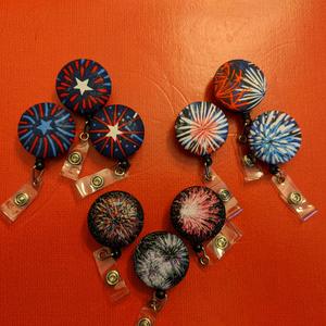 Fireworks badge reel