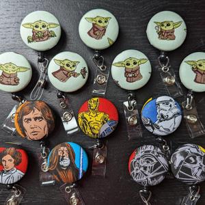 Star Wars Character Badge Reels for Work or School IDs.