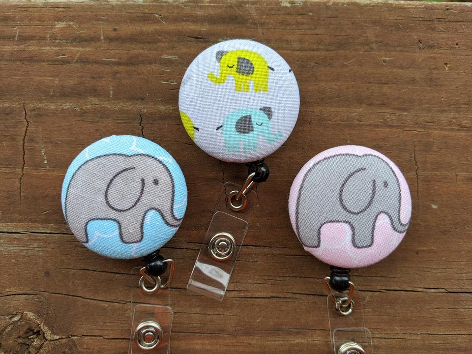Elephant badge reels for ID!