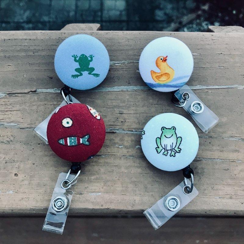 Fun fish, duck or frog badge reels