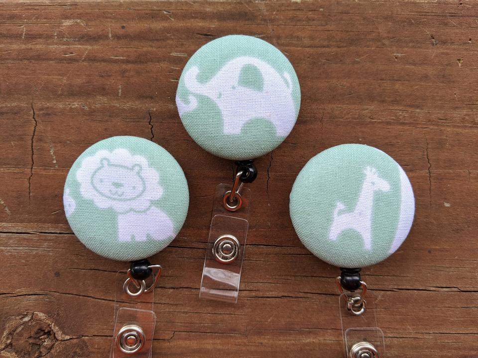 Fun kangaroo or elephant badge reels