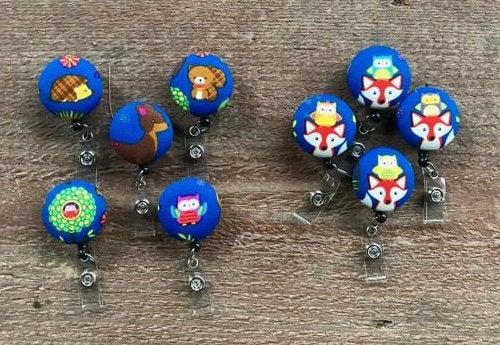 Animal badge reel for school or work IDs
