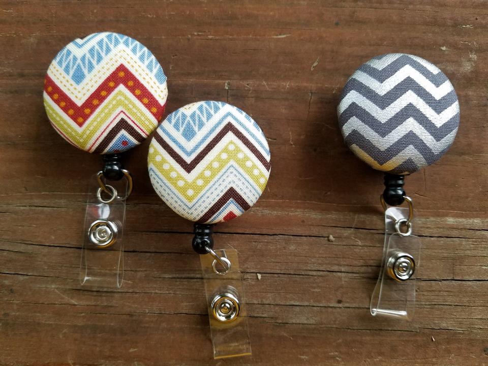 Chevron Badge Reel for school or work IDs