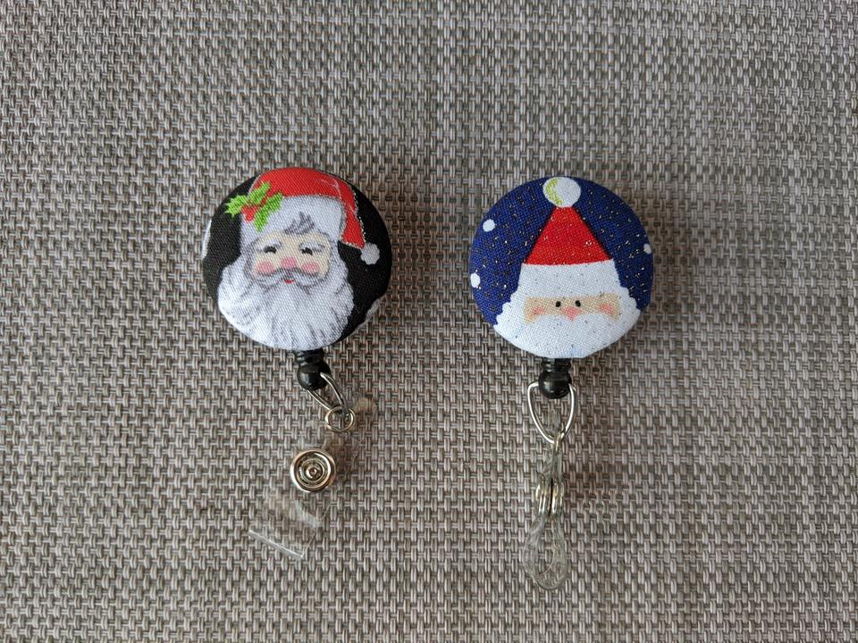 Christmas Santa badge reel