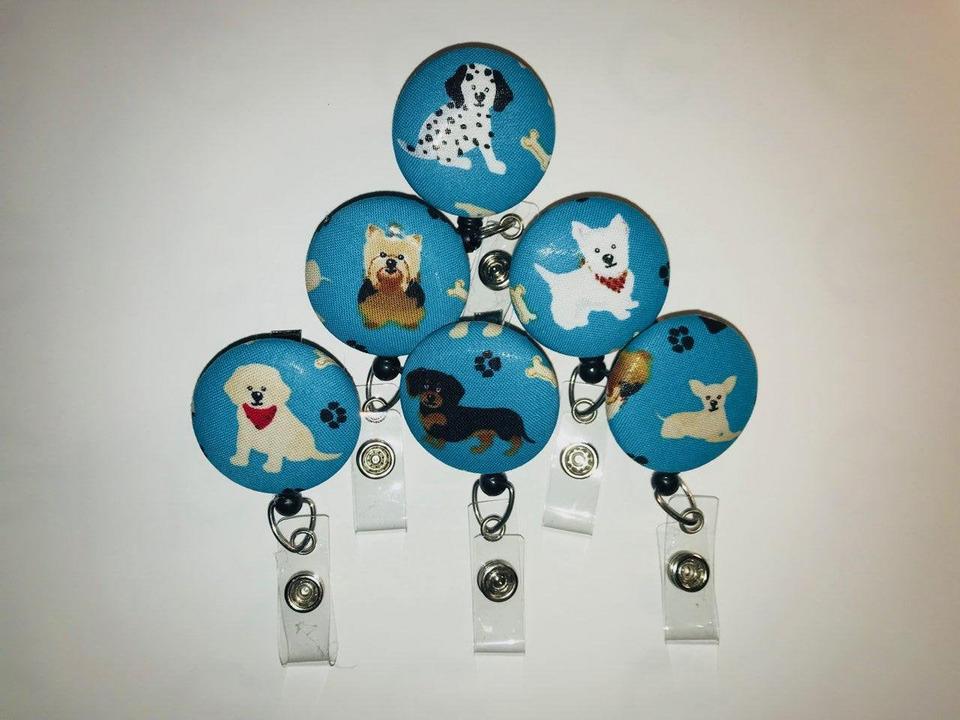 Dog badge reels for work or school IDs!