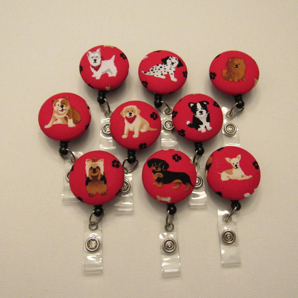 Dog badge reels for work or school IDs!
