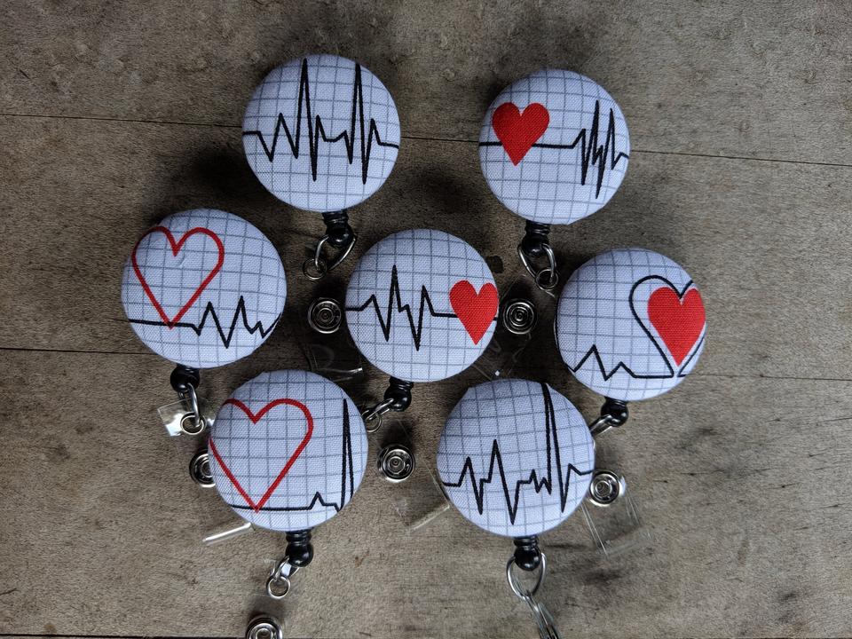 EKG Badge Reels for Work or School IDs