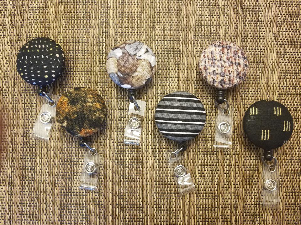 Black/Brown Badge Reels for work or school IDs!