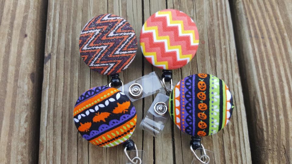 Fall badge reels for work or school ID