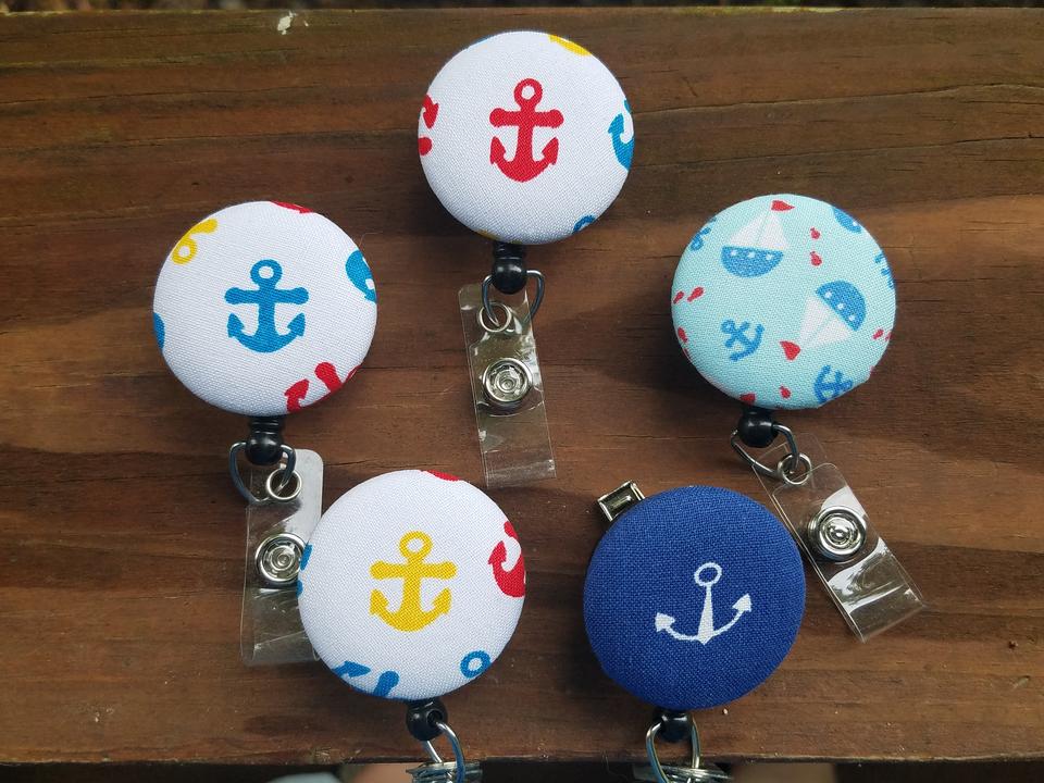 Sailboat/Anchor badge reel