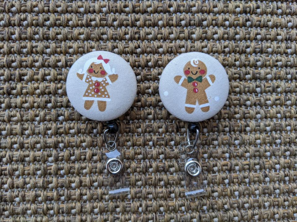 Gingerbread Badge Reel for Work or School