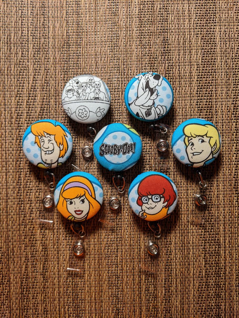 Scooby Doo badge reels for work or school IDs