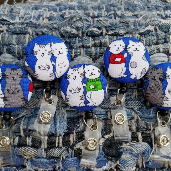 Cat Badge Reel for work or school IDs