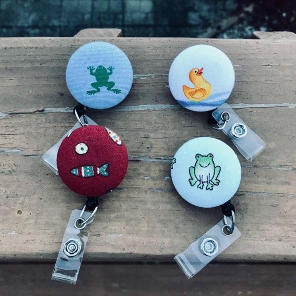 Fun fish, duck or frog badge reels