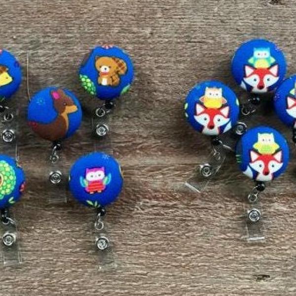 Animal badge reel for school or work IDs
