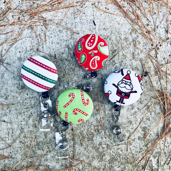 Christmas pattern badge reels