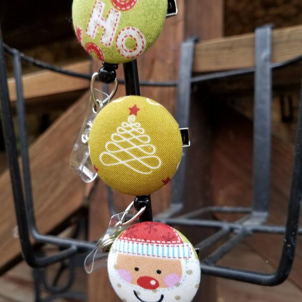 Christmas themed badge reels