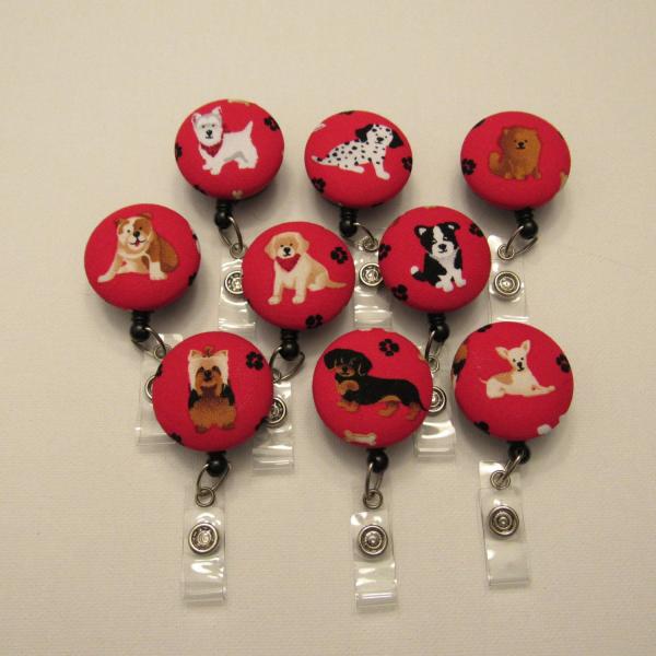 Dog badge reels for work or school IDs!
