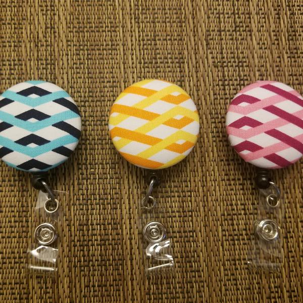 Braid pattern badge reel for school or work IDs