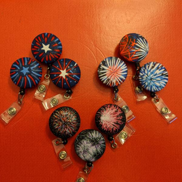 Fireworks badge reel
