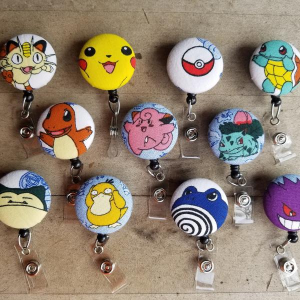 Pokeman Badge Reels for Work or School IDs