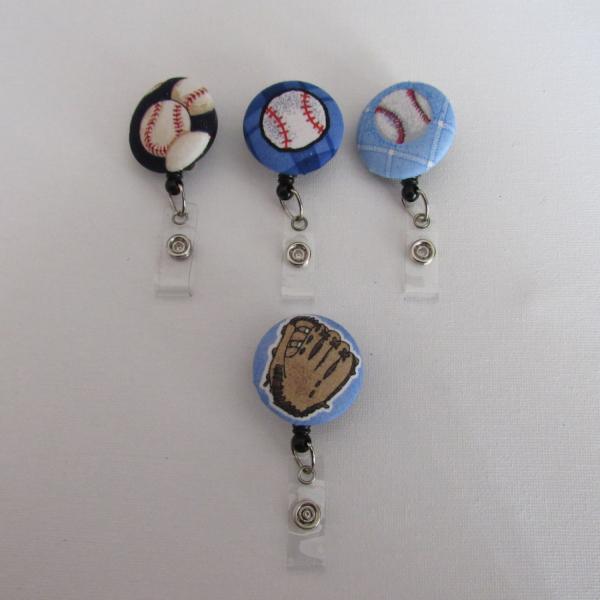 Baseball badge reels