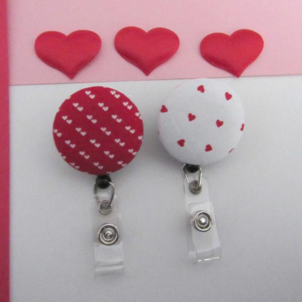 Decorative heart badge reel for your work or school ID!
