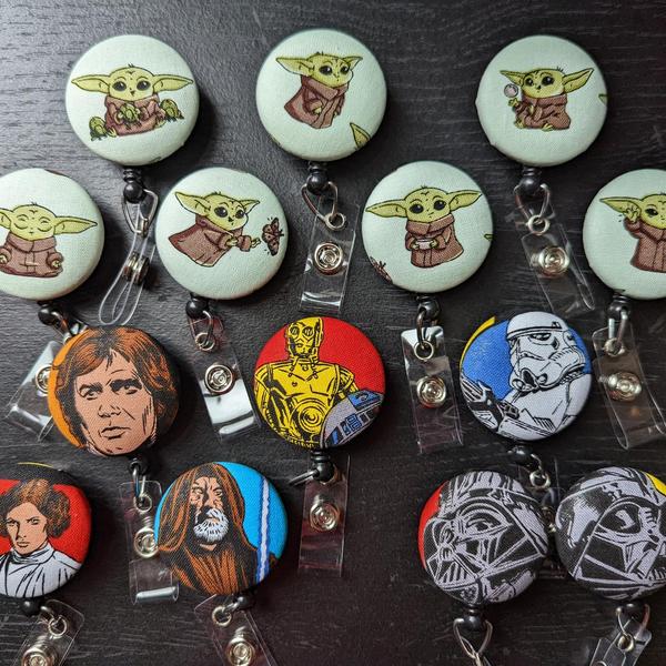 Star Wars Character Badge Reels for Work or School IDs.